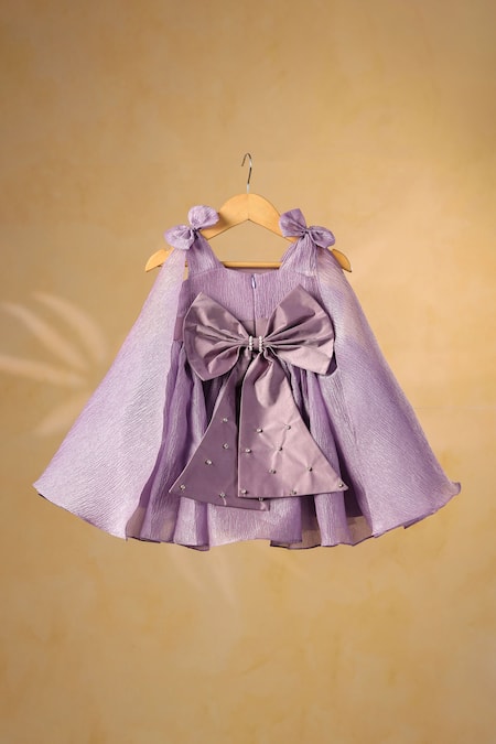 Casa Ninos Organza Crush Bow Dress 