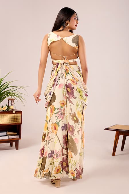 Damoiselle Dori Iris Printed Pant Set 