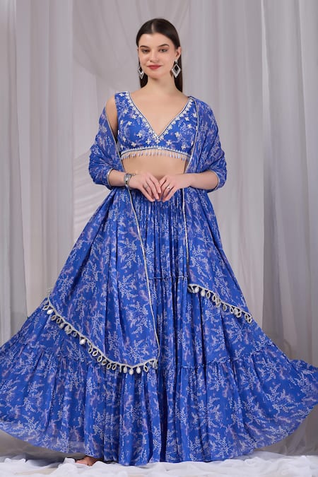 Damoiselle Dori Neel Printed Lehenga Set 