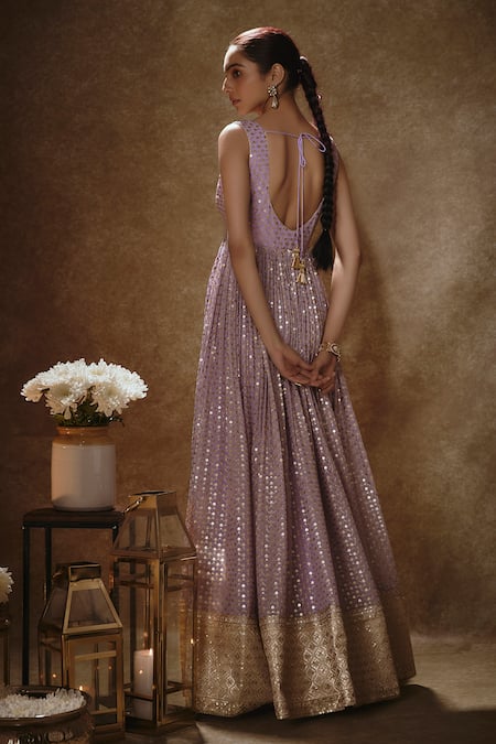 Renee label Eka Sleeveless Viscose Georgette Anarkali & Dupatta Set 