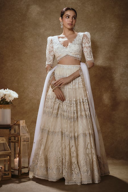 Renee label Ekasha Embroidered Soft Net Lehenga Set with Dupatta 