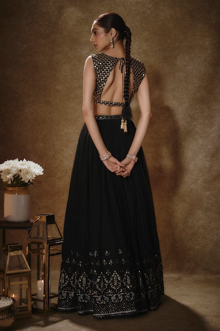 Renee label Tarini Embroidered Viscose Georgette Lehenga Set with Dupatta 