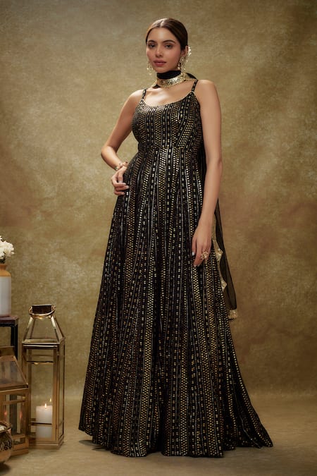 Renee label Iris Embroidered Anarkali & Dupatta Set 