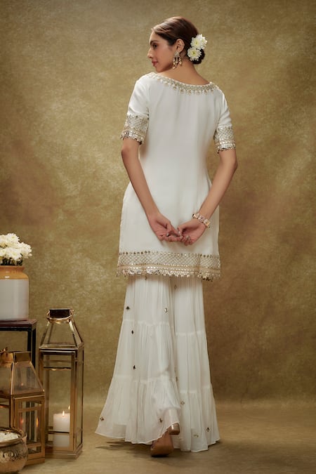 Renee label Jasmine Embroidered Kurta Sharara Set 
