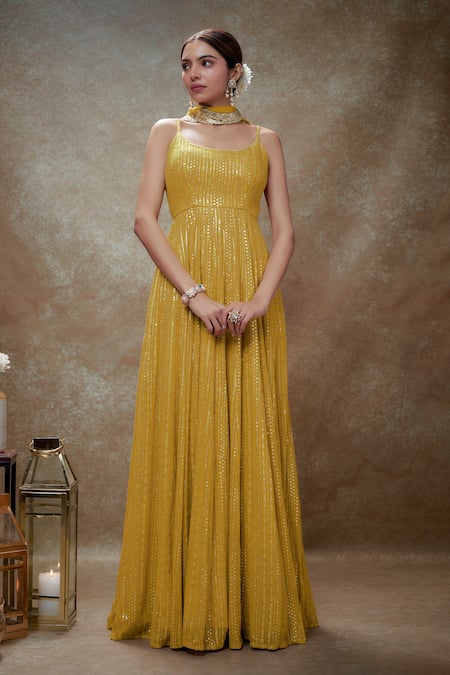 Renee label Tulip Embroidered Anarkali With Dupatta 