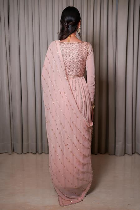 Esha Koul Embellished Jacket Anarkali Set 