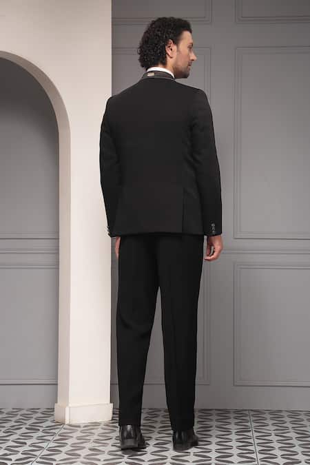 Soniya G Midnight Regalia Embroidered Blazer Suiting Set 