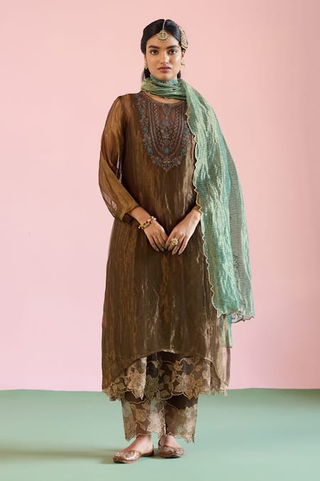 Naaz By Noor Jor Baagh Bronze Kurta Set 