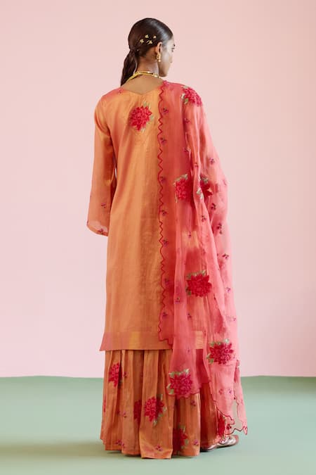 Naaz By Noor Jor Baagh Tissue Chanderi Kurta Sharara Set 