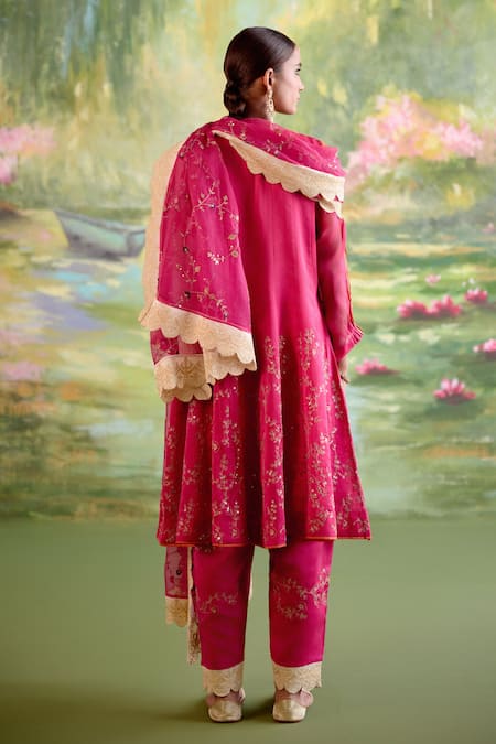 Naaz By Noor Jor Baagh Rani Pink Anarkali Set 