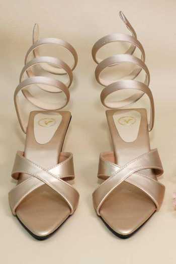 Shop_Sana K luxurious Footwear_Beige Spring Kitten Heels _Online_at_Aza_Fashions