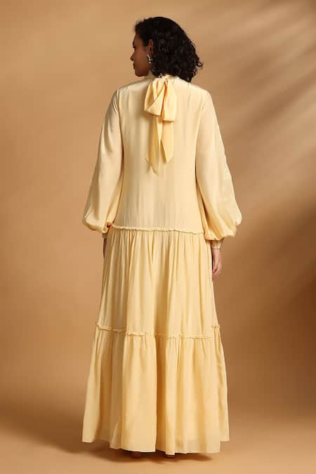 GOLDN Tiered Maxi Dress 