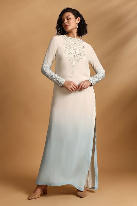 GOLDN Ombre Hand Embroidered Kaftan 