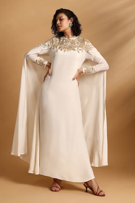 GOLDN Placement Embroidered Dress 