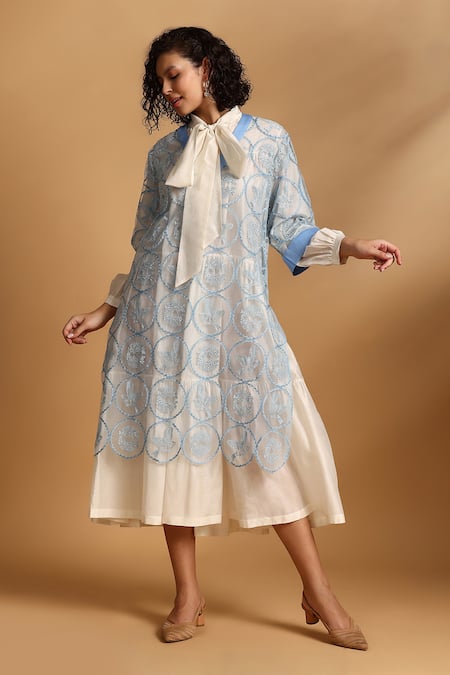 GOLDN Embroidered Lace Layered Dress & Tiered Dress 