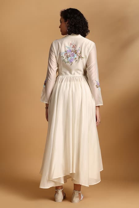 GOLDN Hand Embroidered Angarkha & Trouser Set 