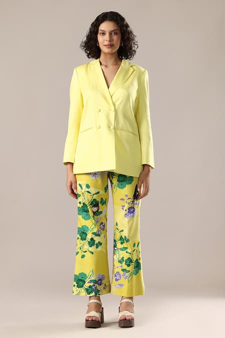 GOLDN Floral Print Trouser Set 