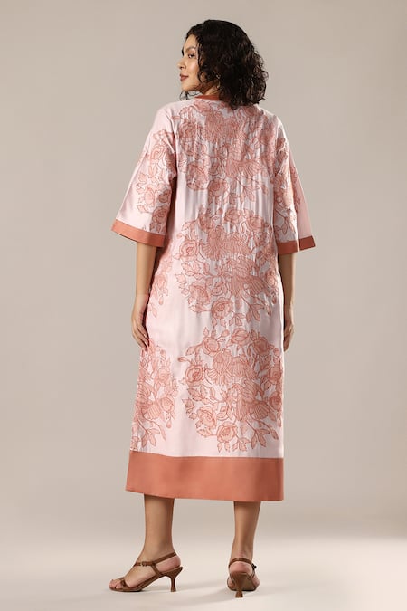 GOLDN A-Line Silk Chanderi Dress 