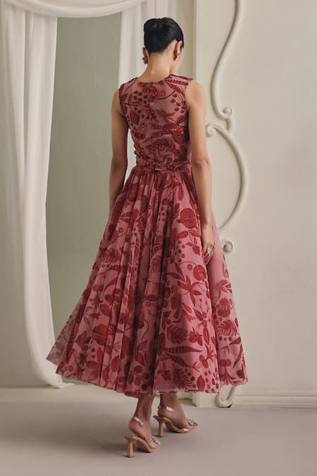 Payal & Zinal Hand-Embroidered Net Corset & Skirt Set 