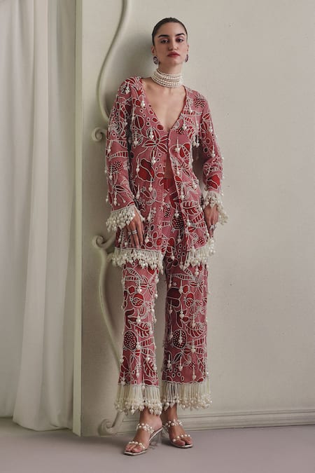 Payal & Zinal Net Jacket & Pant Set 