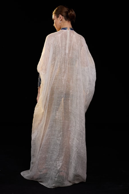 Samant Chauhan Botanical Embroidered Gown 