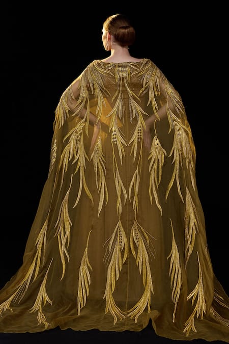 Samant Chauhan Embroidered Cotton Silk Gown 