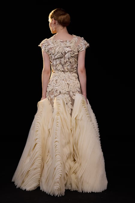 Samant Chauhan 3D Floral Embellished Gown 