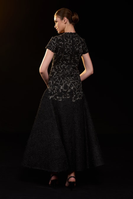 Samant Chauhan Cotton Silk Embroidered Gown 