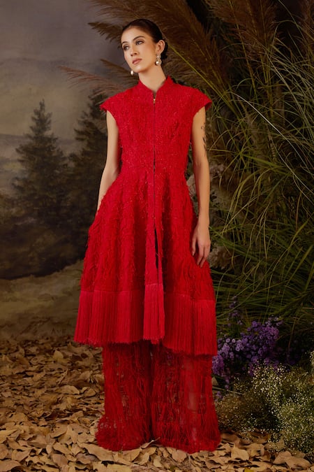 Samant Chauhan Organza Silk & Cotton Silk Dress