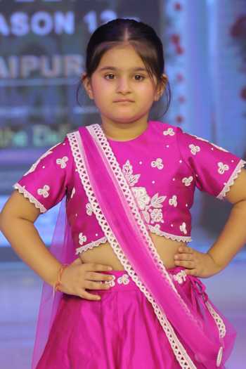 Yuvraani Jaipur_Pink Silk, Cotton, Net, Taffeta Embroidery Lehenga Set With Blouse And Dupatta _Online_at_Aza_Fashions