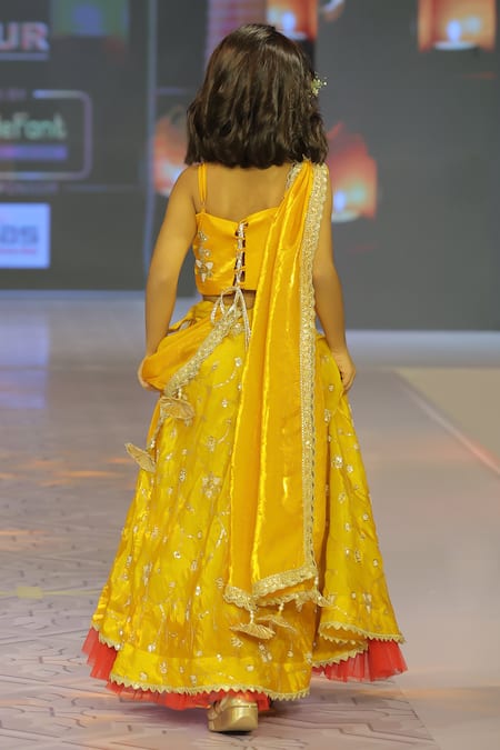 Yuvraani Jaipur Yellow Silk Lehenga Set 