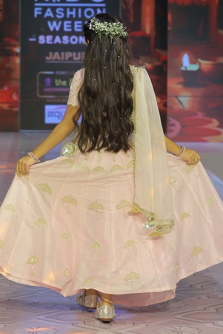 Yuvraani Jaipur Baby Pink Lehenga Set 