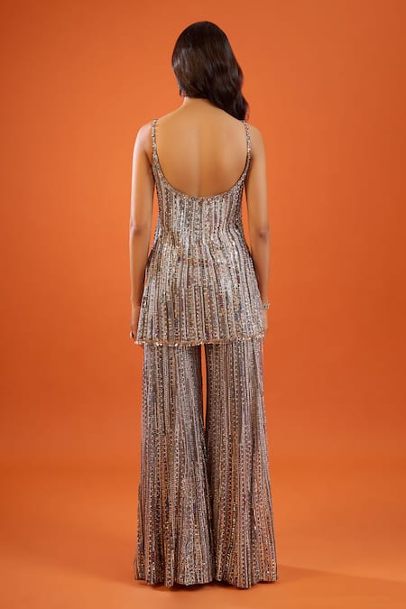 Seema Gujral Sequin Embroidered Kurta Sharara Set 