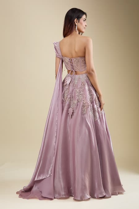 Samyukta Singhania Embroidered Blouse & Lehenga Set 