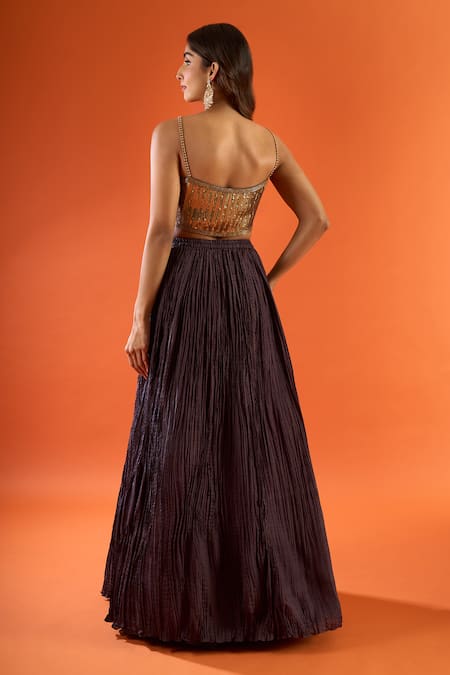 Nakul Sen Embroidered Cape Lehenga Set 