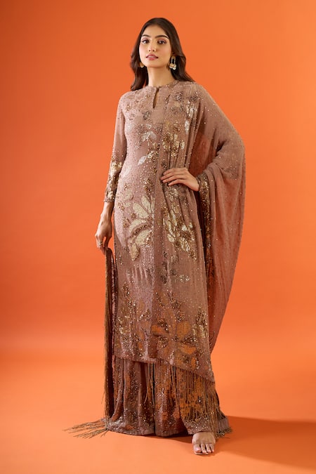 Nakul Sen Embroidered Kurta Palazzo Set 