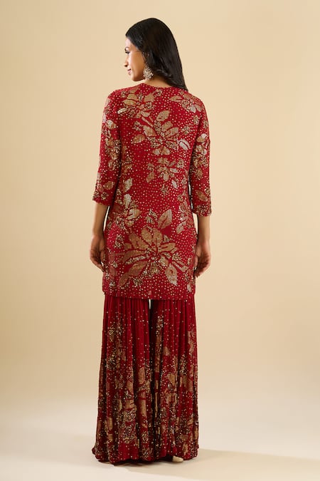 Nakul Sen Sequin Embroidered Kurta Gharara Set 