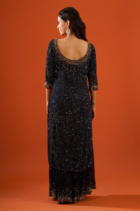 Nakul Sen Embroidered Kurta Palazzo Set 