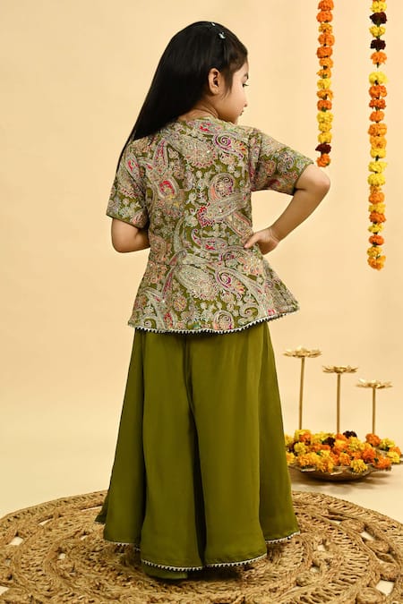 Taber Tikri Zari Work Top & Sharara Set 