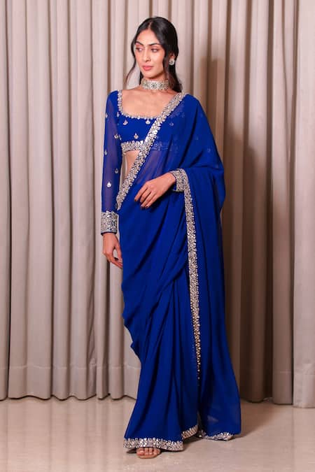 Esha Koul Embellished Border Saree With Blouse 
