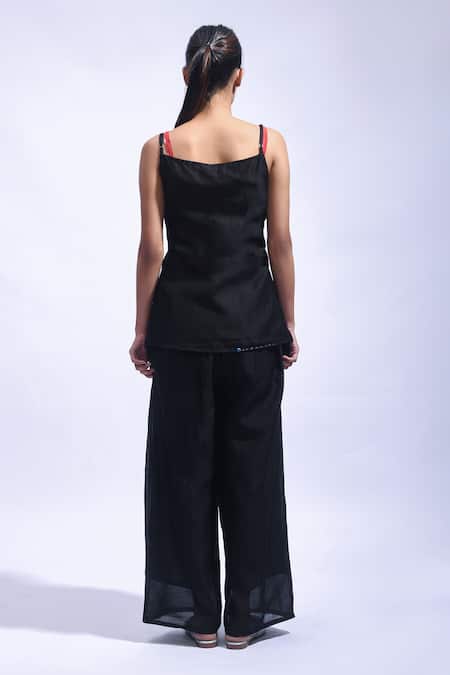 JAYATI GOENKA Chanderi Silk Top & Pant Set 