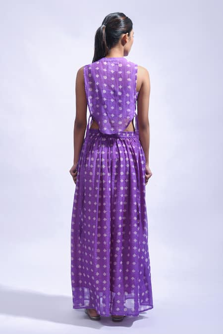 JAYATI GOENKA Chanderi Silk Printed Skirt Set 