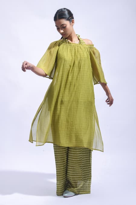 JAYATI GOENKA Chanderi Silk Tunic & Pant Set 