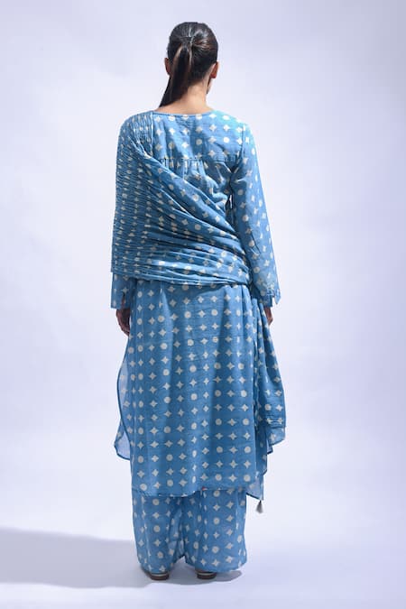 JAYATI GOENKA Sky Mud Printed Kurta Set 
