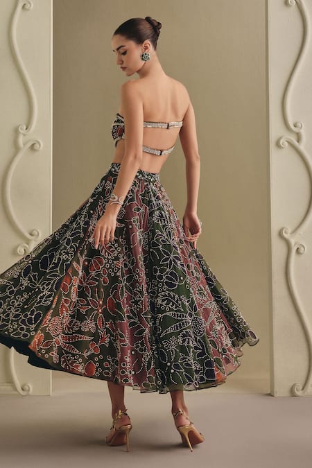 Payal & Zinal Embellished Beaded Net Corset & Skirt Set 