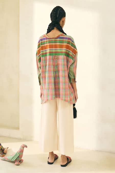 Swatti Kapoor Jimmy Checkered Shirt Pant Set 