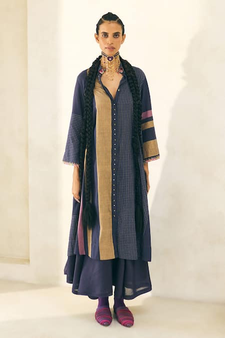 Swatti Kapoor Taylor Striped & Checkered Kurta 