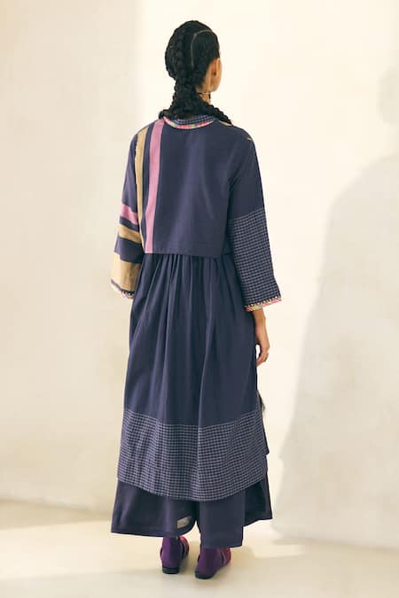 Swatti Kapoor Taylor Striped & Checkered Kurta Pant Set