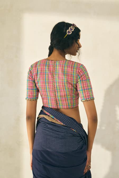 Swatti Kapoor Tony Checkered Blouse 