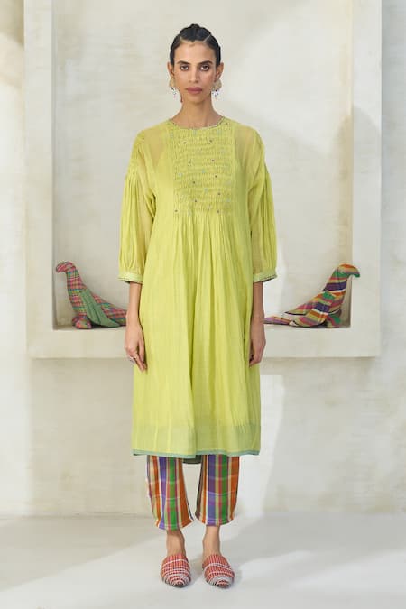 Swatti Kapoor Ollie Pintuck Kurta With Slip